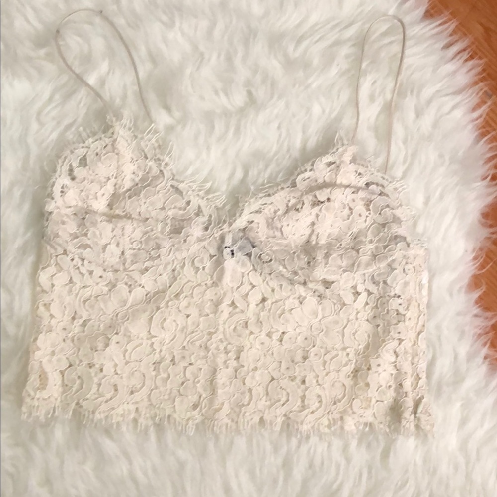 SOLD Zara Guipure Lace Bralette Top